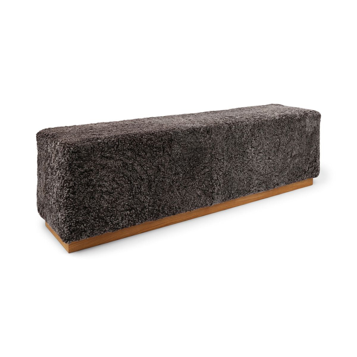 Lammfellbank Benjamin | Kurzhaar | 160x44x52 cm Cappuccino