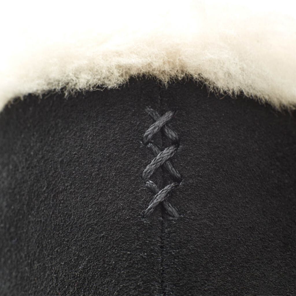 Hausschuh mit Absatz | Neuseeland | Größe 35-41 Schwarz