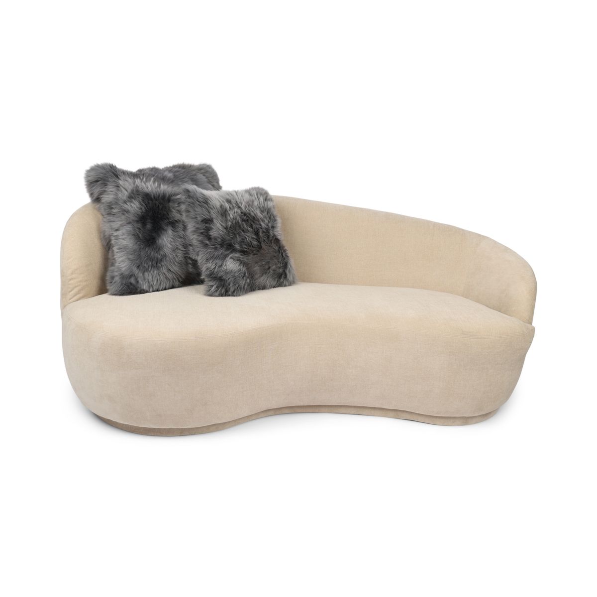 Fellkissenbezug | Langhaar | Neuseeland | 50,5x50,5 cm Stahl