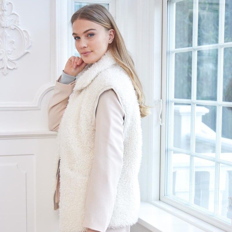 Ivette Weste | Lammwolle Teddybraun