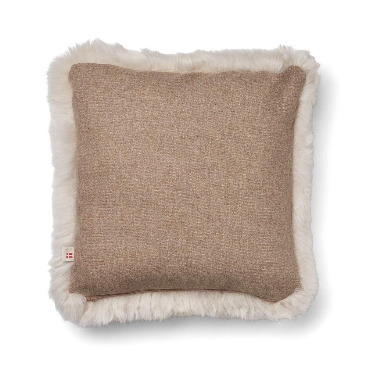 Lammfellkissen | Langhaar | Neuseeland | 100% Wolle | 52x52 cm Fellkissen | Sheepskinhouse.ch