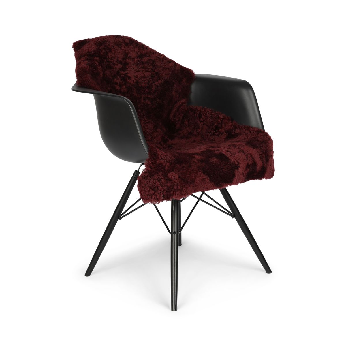 Merino Premium Lammfell | Kurzhaar | Neuseeland | 90x60 cm Bordeaux