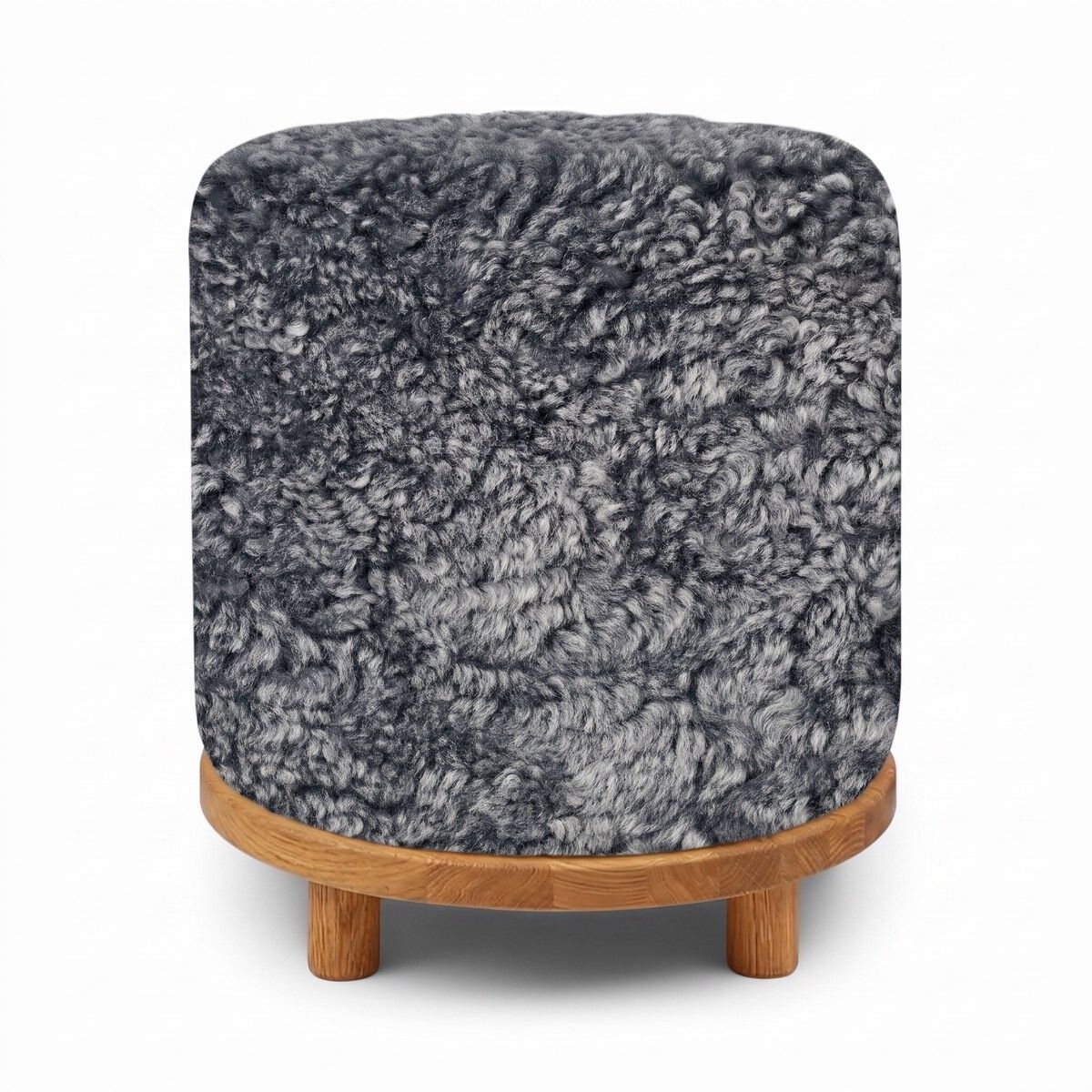 Simon Pouf | Kurzhaar | Neuseeland | D46x52 cm Hellgrau