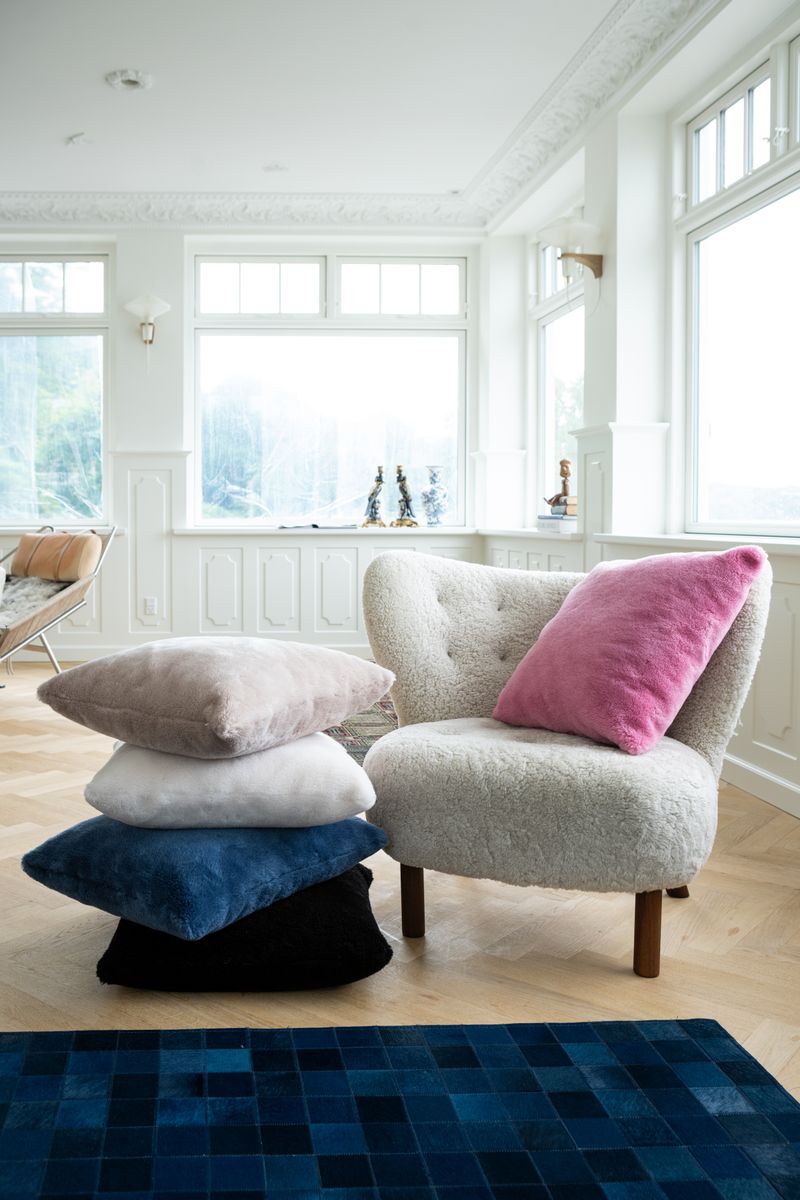 Kissen | Kurzhaar | Mokassin | 50x50 cm Beige