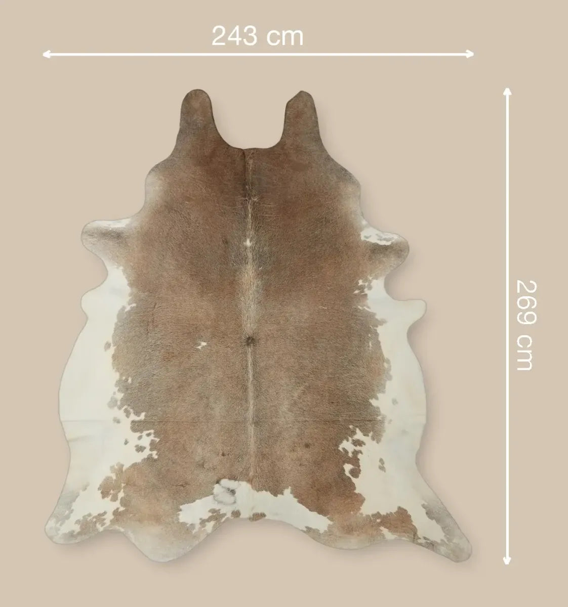 Unika Kuhfell | Graubeige | 4,2 qm Graubeige