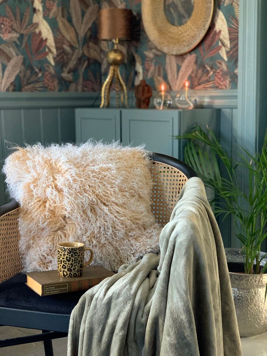 Lammfellkissen | Tibet | 40x40 cm Fellkissen | Sheepskinhouse.ch