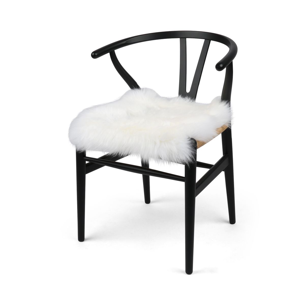 Stuhlauflage | Langhaar | Neuseeland | 40x40 cm Sitzkissen | Sheepskinhouse.ch