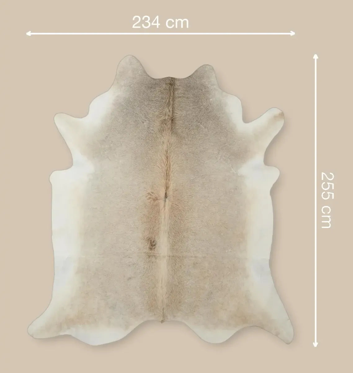 Unika Kuhfell | Graubeige | 4,2 qm Graubeige