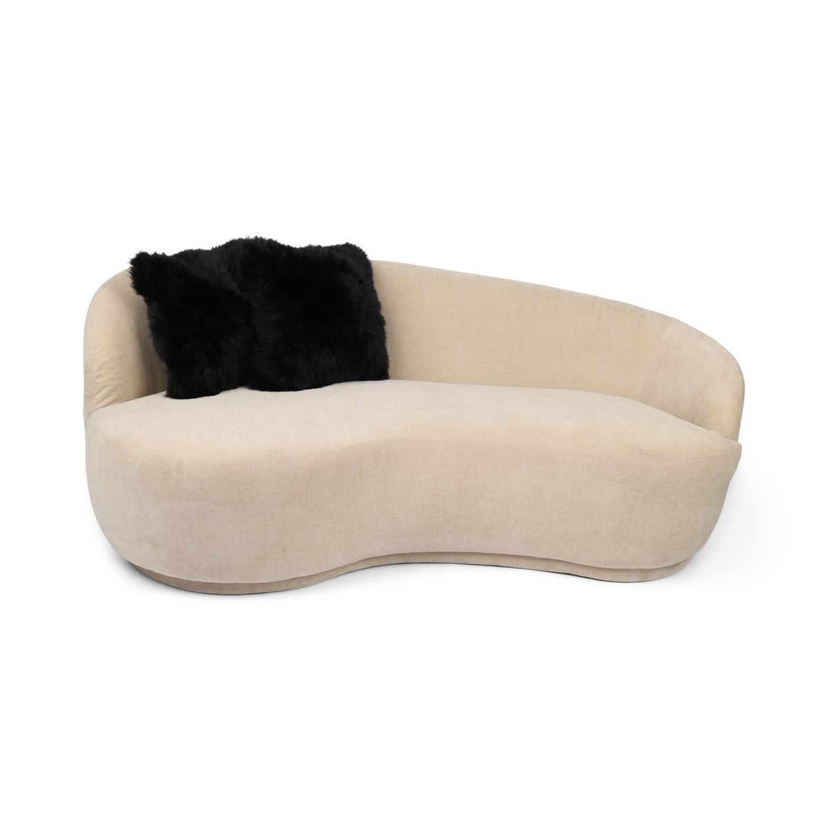 Fellkissenbezug | Langhaar | Neuseeland | 40x40 cm Schwarz