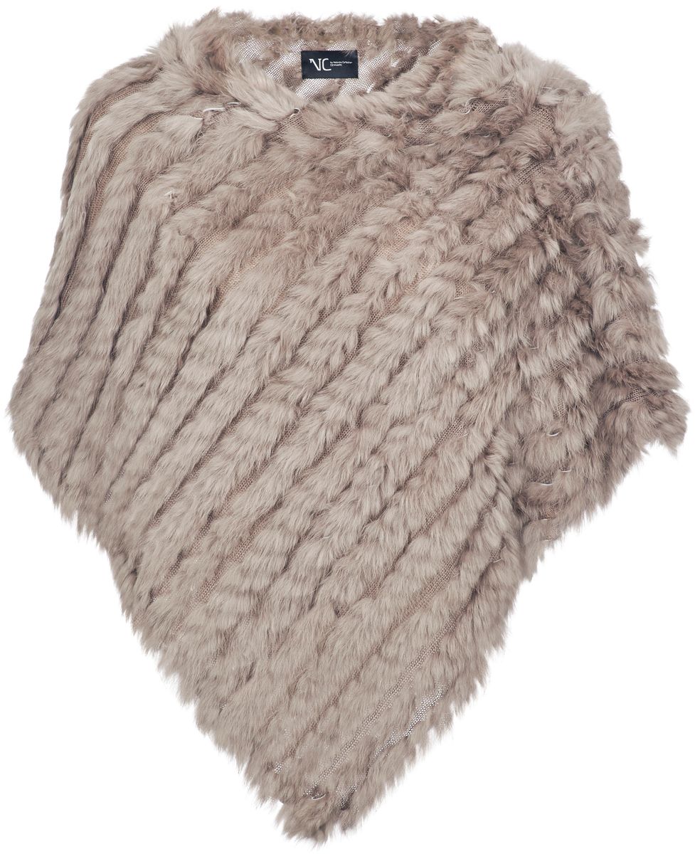 Molly Poncho | Kaninchen Taupe
