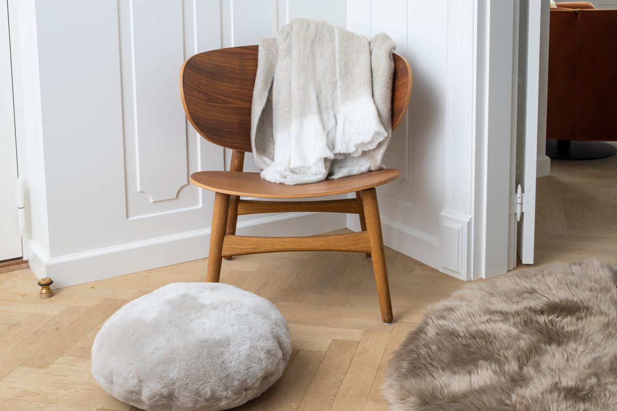 Mohairwolle Decke | 130x170 cm Hellbeige