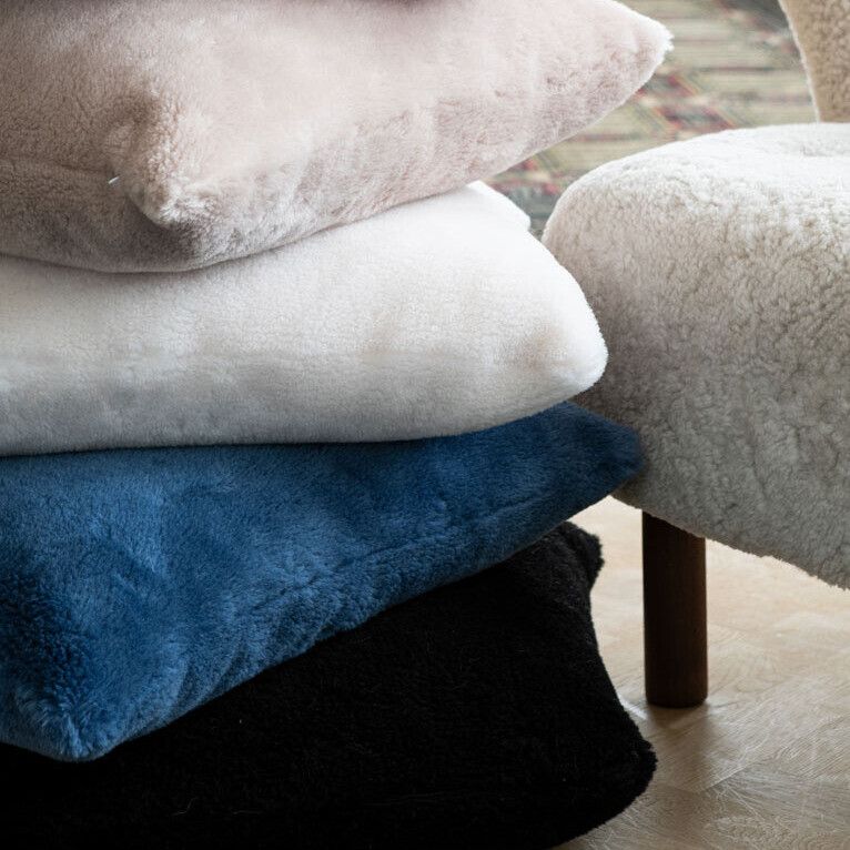 Lammfellkissen | Neuseeland | Mokassin | 40x40 cm Kastanie