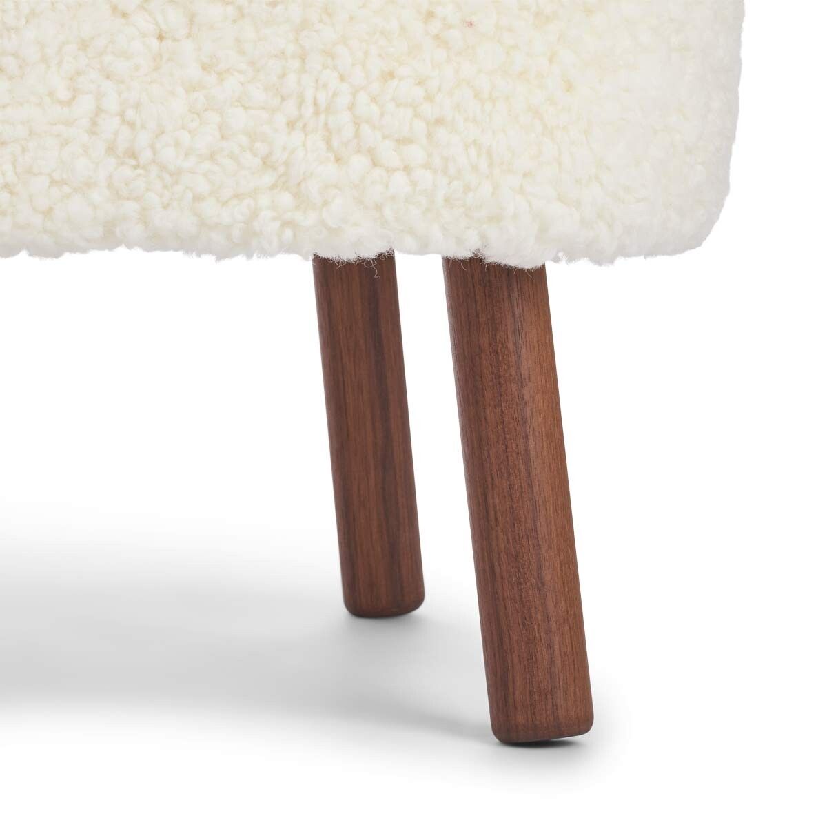 Emily Esszimmerstuhl | Premium Lammfell | Designmöbel Weiß