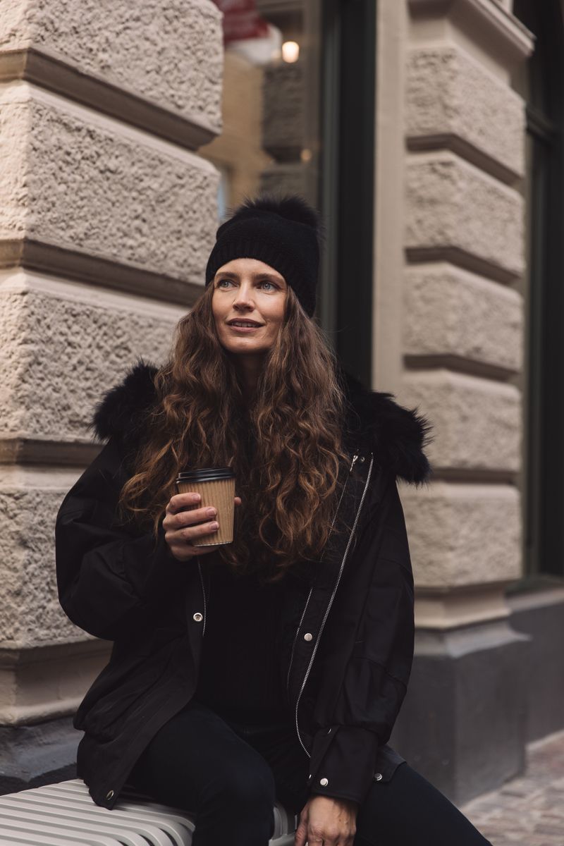 Augusta Jacke | Waschbär, Kaninchen Heckengrün/Herbstmarmor