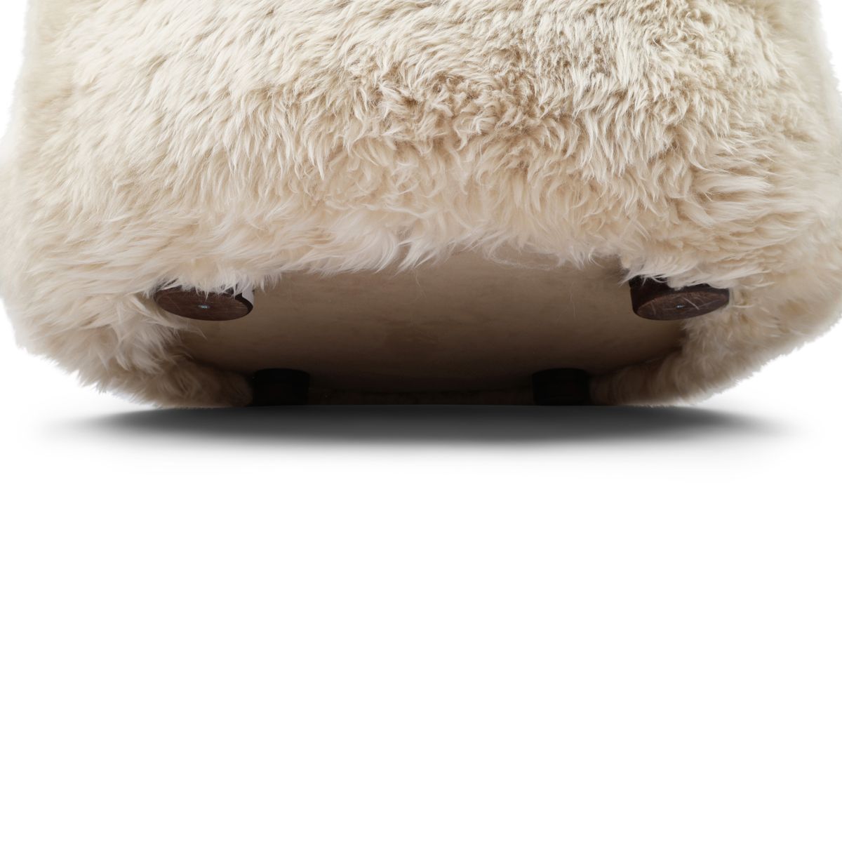 Runder Skandi Stuhl | Langhaar | Neuseeland Leinen