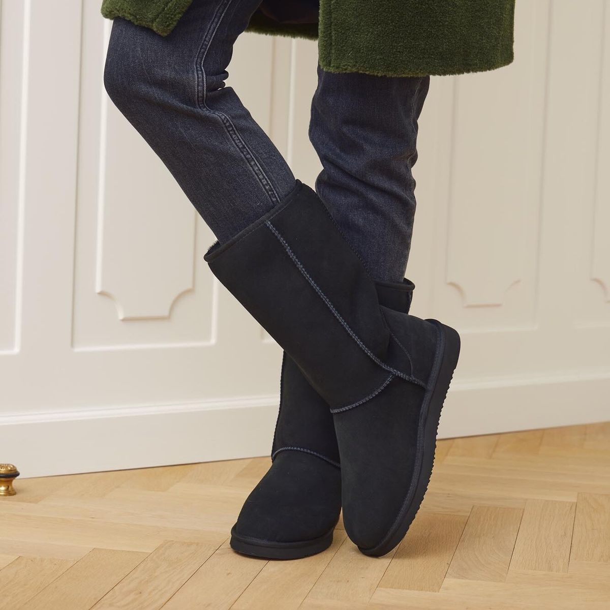 Lammfell Stiefel Premium | Neuseeland | Größe 35-41 Fellschuhe | Sheepskinhouse.ch