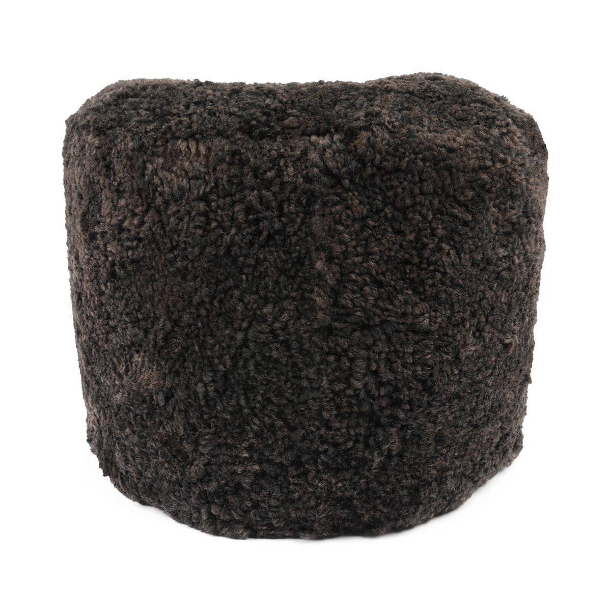 Lammfellpouf Premium | Kurzhaar | Neuseeland | D41x31 cm Schokolade