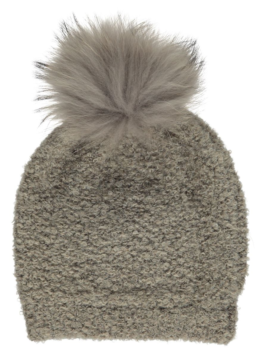 Kindermütze | Wolle, Waschbär Taupe/Taupe