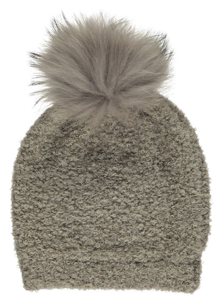 Kindermütze | Wolle, Waschbär Taupe/Taupe