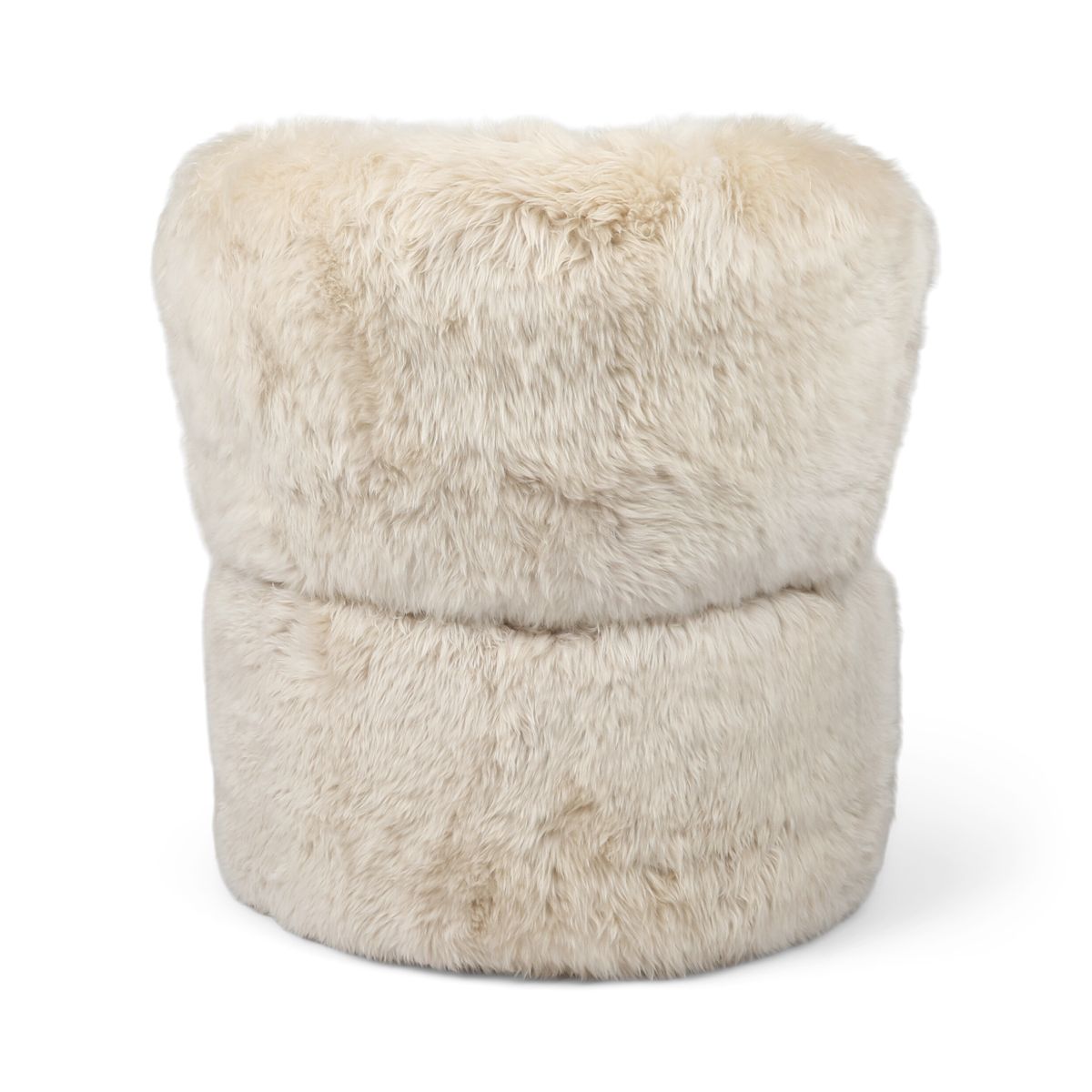 Runder Skandi Stuhl | Langhaar | Neuseeland Leinen