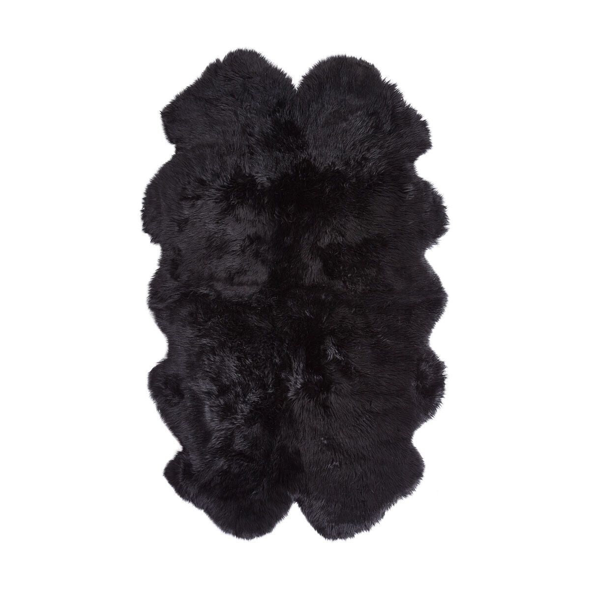 Schaffellteppich | Langhaar | Neuseeland | 170x110 cm Schwarz