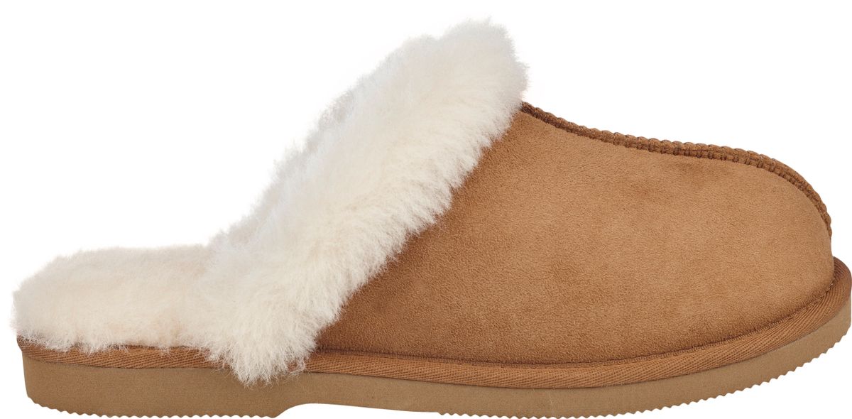 Nordic Curly Slippers | Lammfell Kastanie