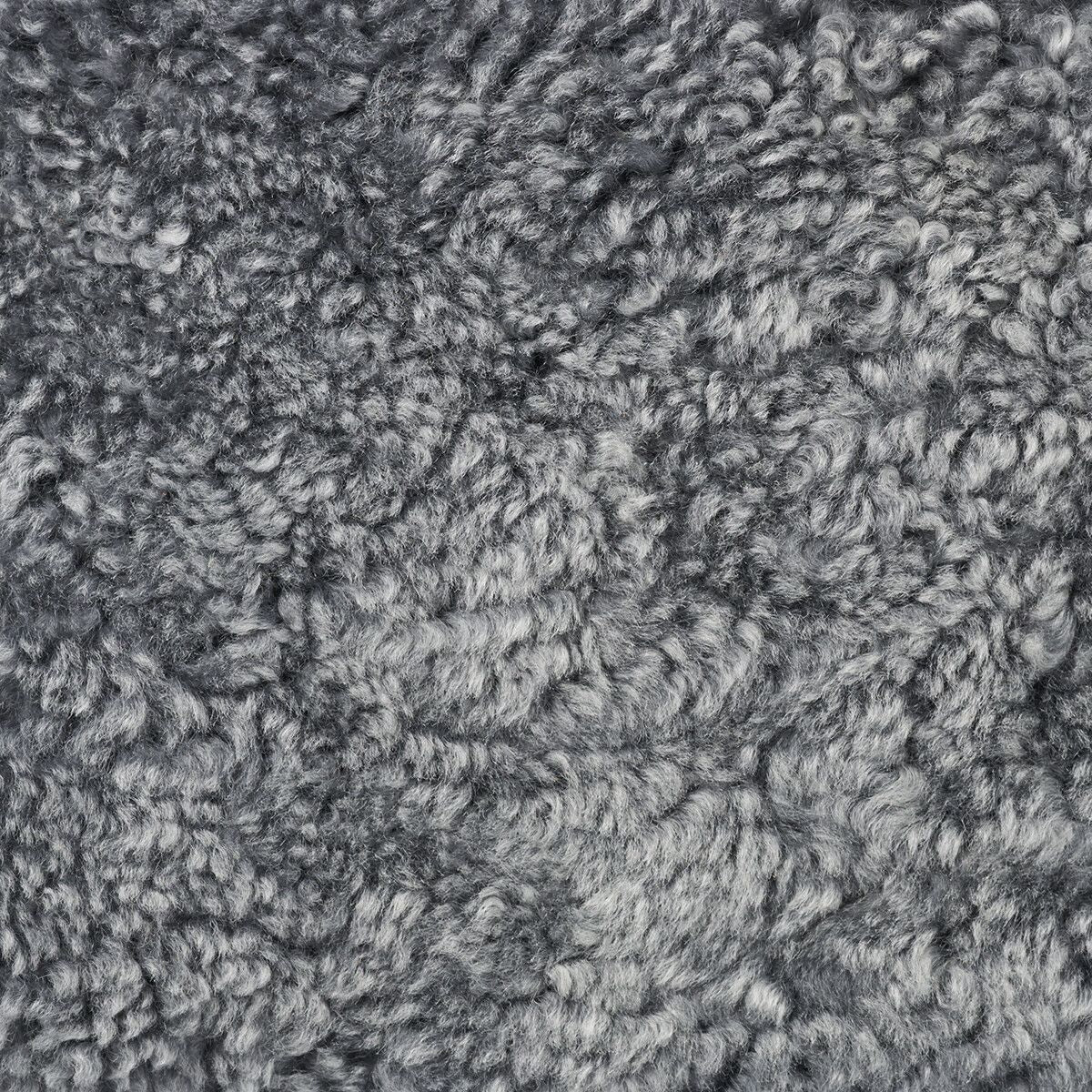 Lammfellhocker Benjamin | Kurzhaar | 46x46x47 cm Hellgrau