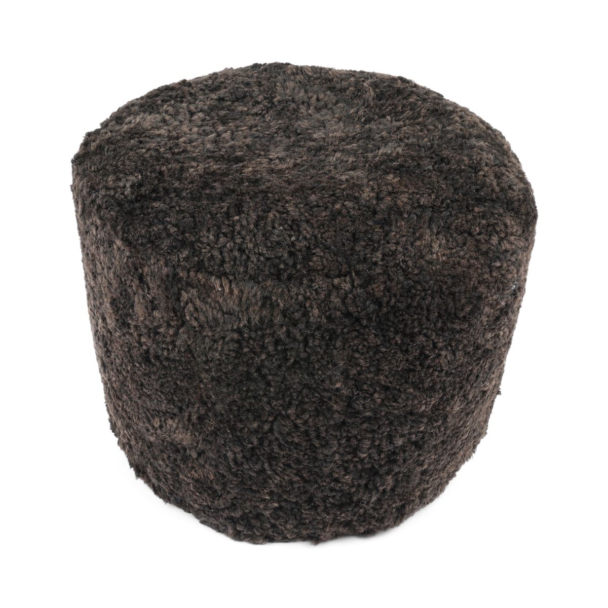 Lammfellpouf Premium | Kurzhaar | Neuseeland | D41x31 cm Schokolade