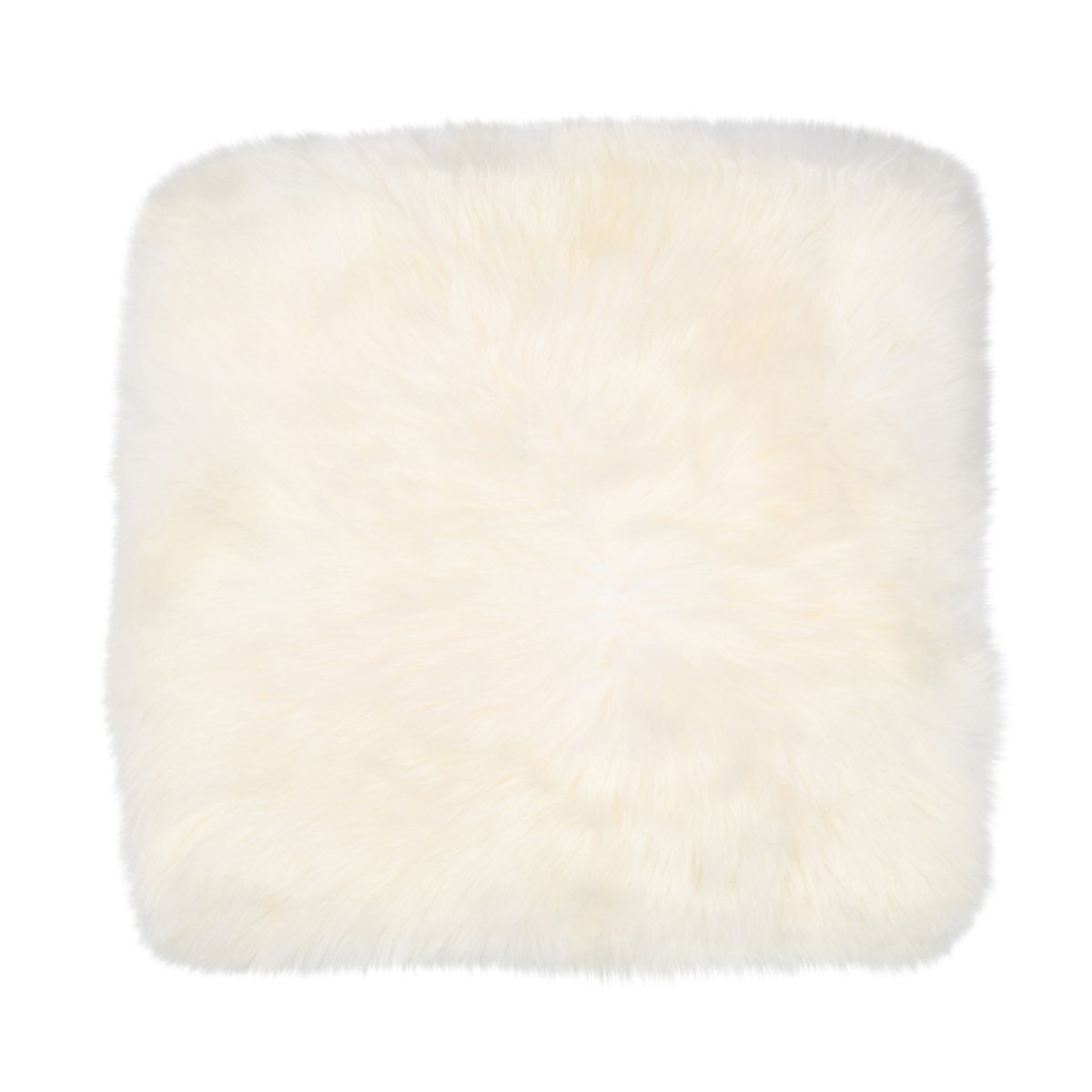 Sitzkissen | Langhaar | Neuseeland | Stoffrückseite | 40x40 cm Weiß
