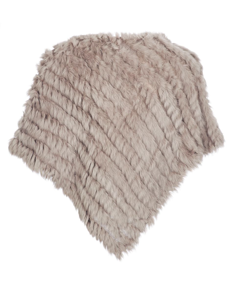 Molly Poncho | Kaninchen Taupe