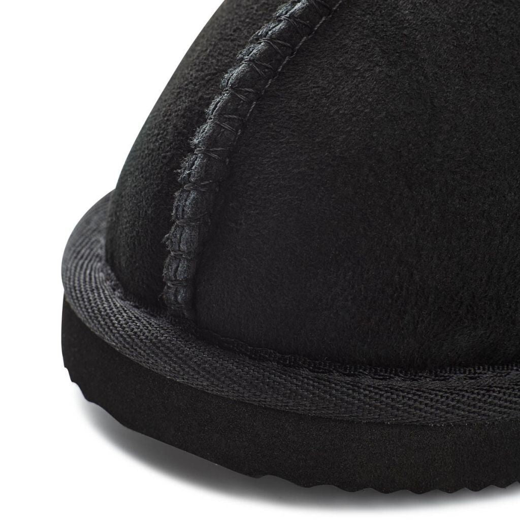 Lammfell Hausschuhe Premium | Pantoffeln | Größe 35-42 Schwarz