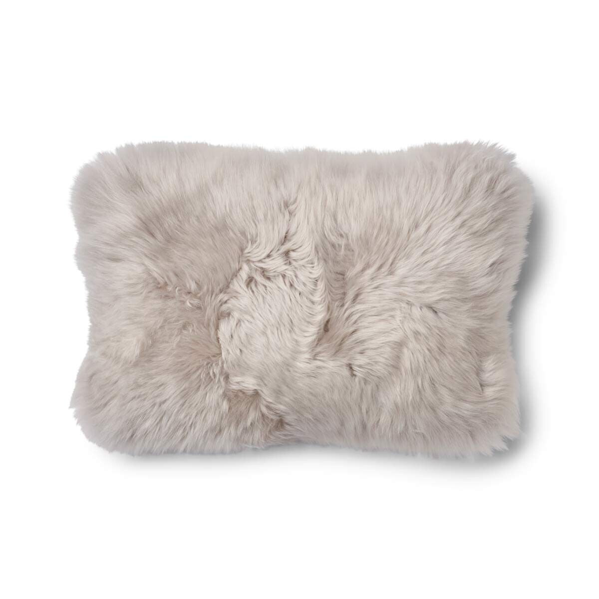 Lammfellkissen | Langhaar | Neuseeland | 100% Wolle | 52x52 cm | 34x52 cm Braun/Dove