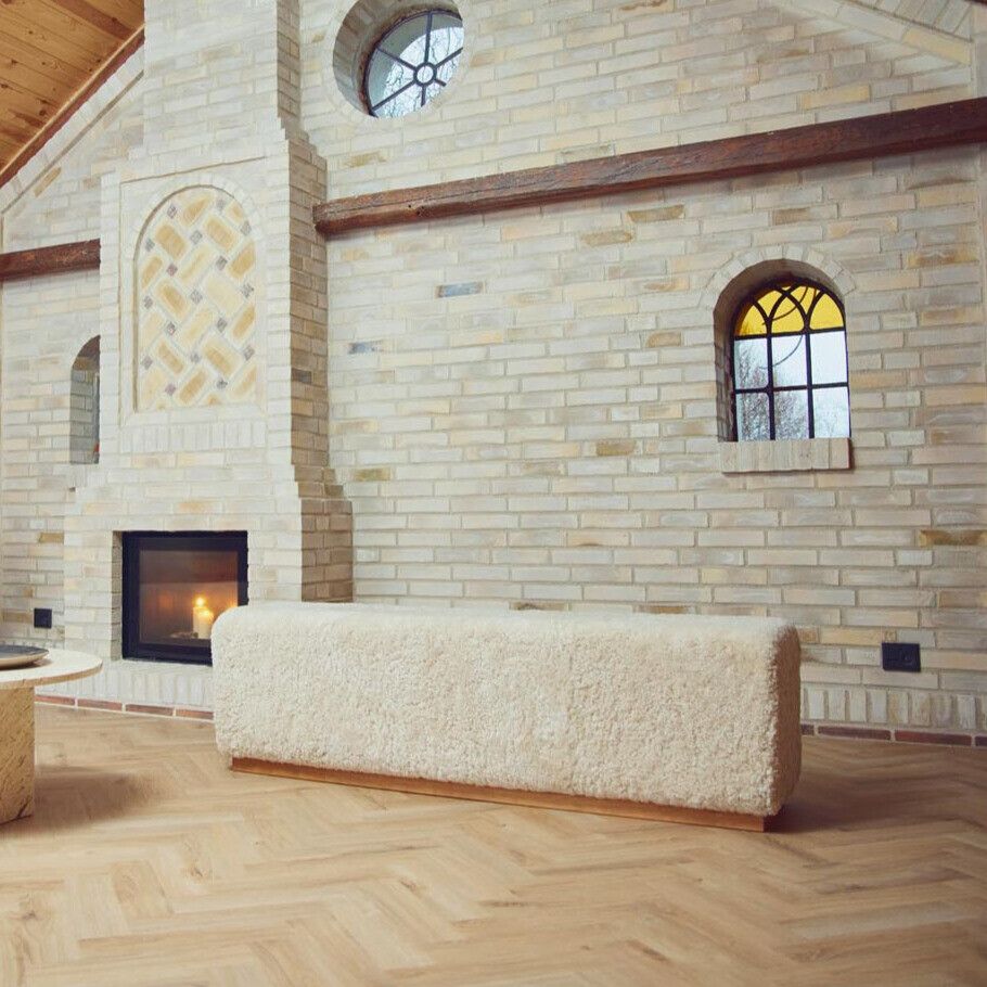 Lammfellbank Benjamin | Kurzhaar | 160x44x52 cm Anthrazit