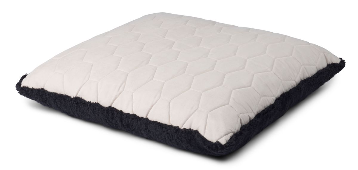 Lammfell Sitzsack | Kurzhaar | Neuseeland | Einseitig | 90x90 cm Schwarz