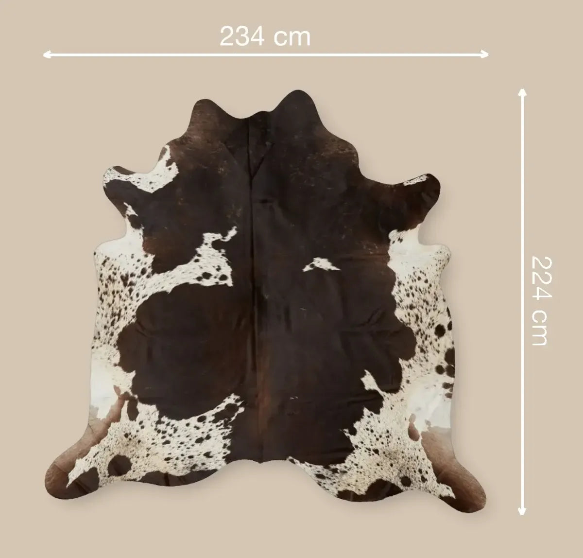 Unika Kuhfell | Dunkelbraun/Rot | 3,4 qm Dunkelbraun/Rötlich