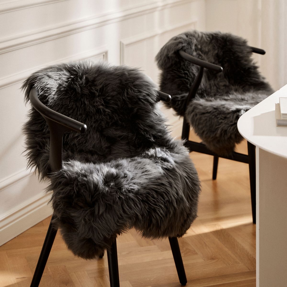 Merino Premium Lammfell | Langhaar | Neuseeland | 115x60 cm Aubergine