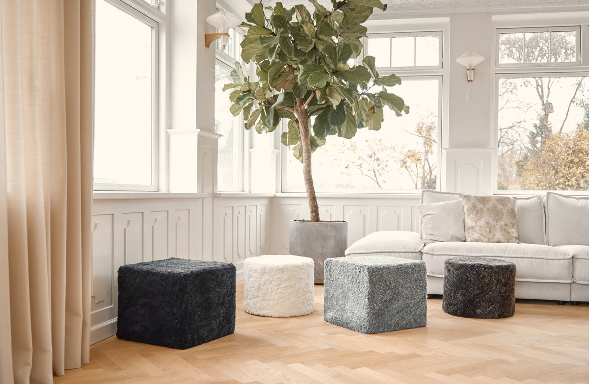Poufs aus Lammfell