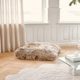 Lammfell Sitzsack | Langhaar | Neuseeland | Doppelseitig | 90x90 cm Schwarz