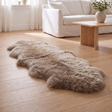 Merino Doppeltes Lammfell | Langhaar | Neuseeland | 170x60 cm Taupe