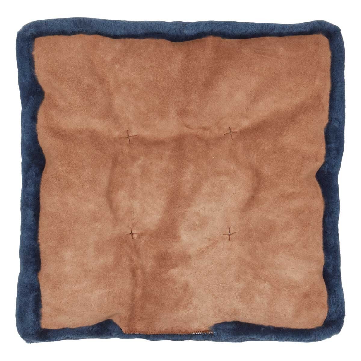 Lammfellkissen | Neuseeland | Mokassin | 45x45 cm Sitzkissen | Sheepskinhouse.ch