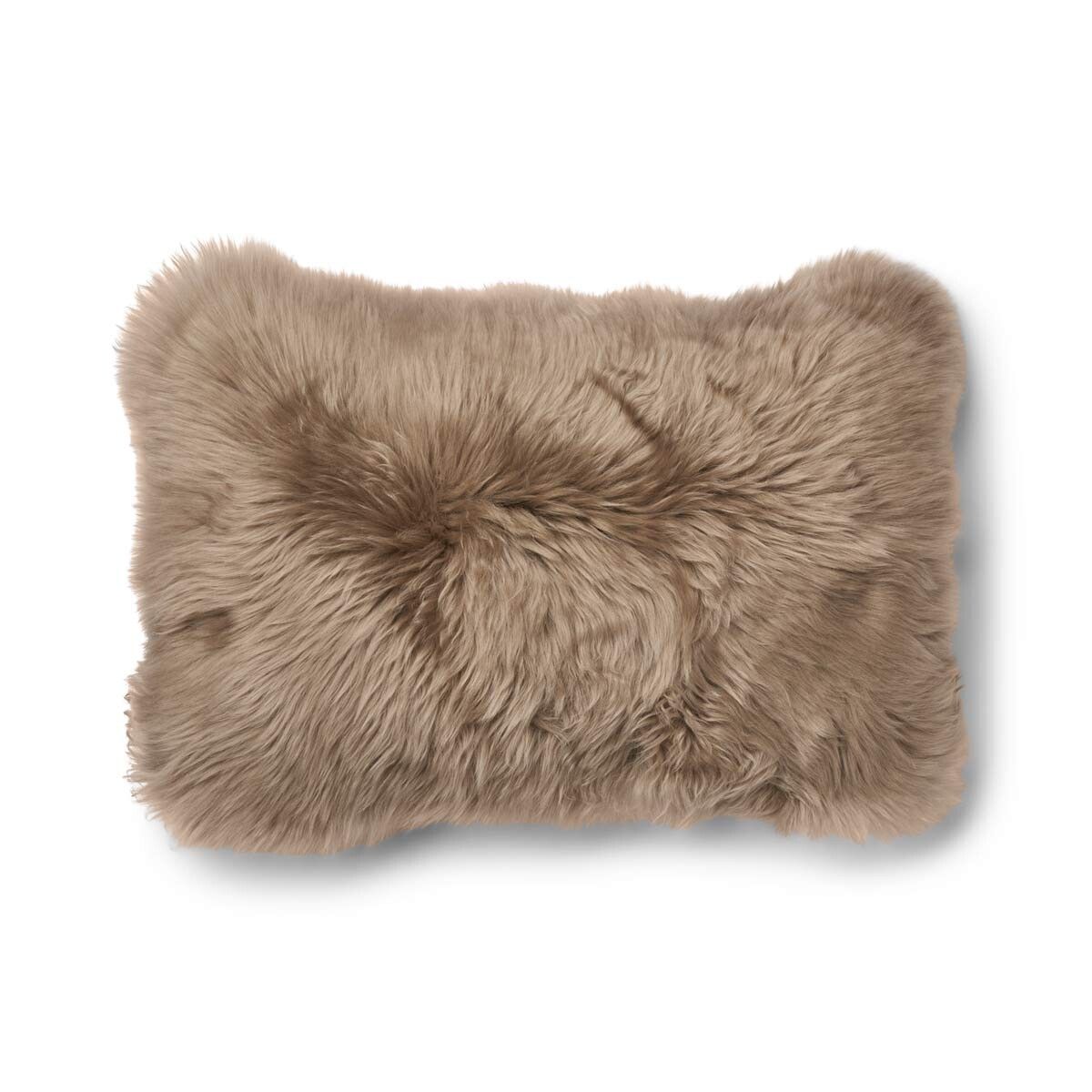 Lammfellkissen | Langhaar | Neuseeland | 100% Wolle | 52x52 cm | 34x52 cm Beige/Taupe