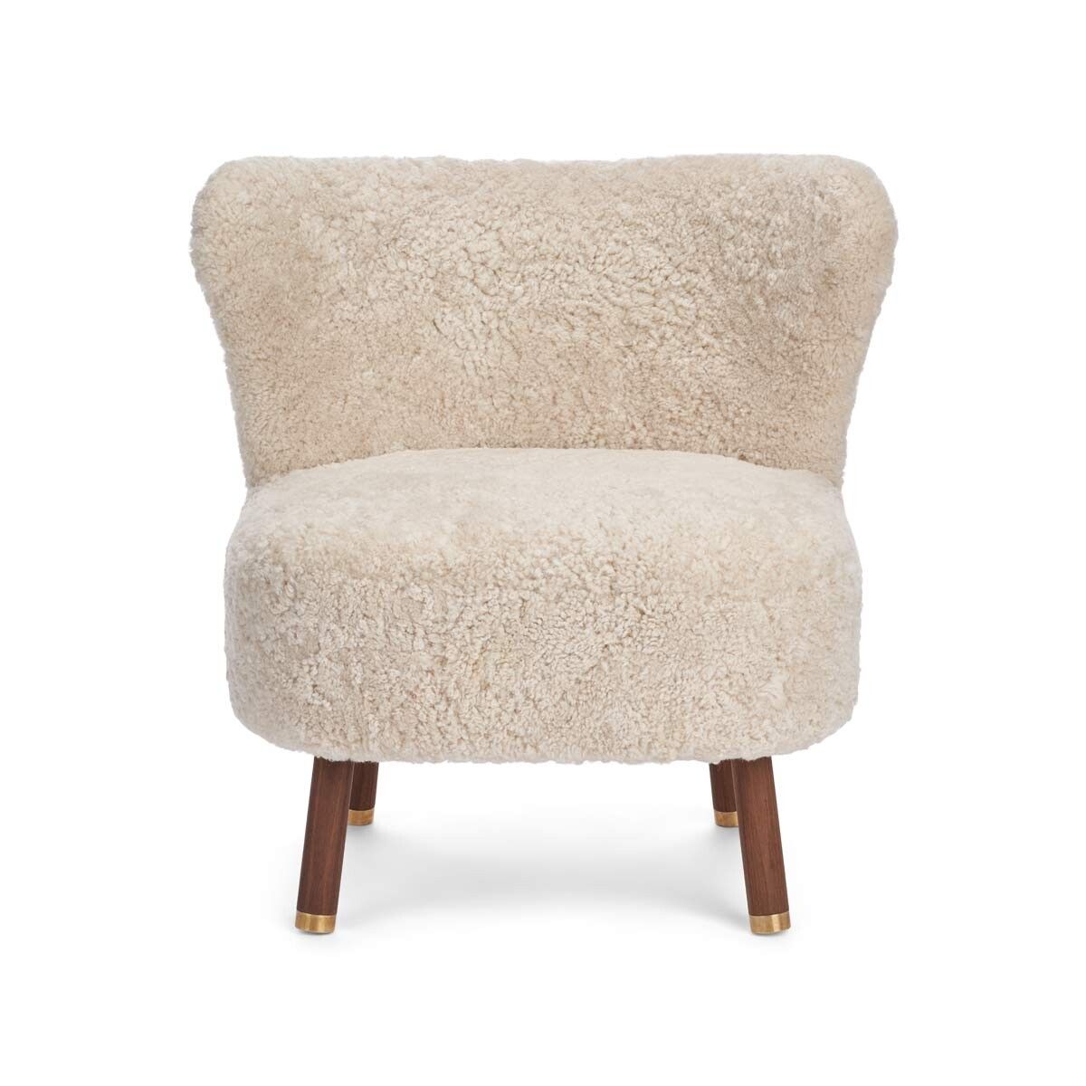 Emil Loungesessel | Premium Lammfell | Kurzhaar Beige