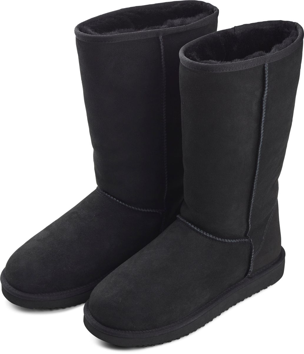 Lammfell Stiefel Premium | Neuseeland | Größe 35-41 Schwarz