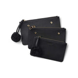 Camilla Clutch | 3-in-1 Clutch | Lammleder Schwarz