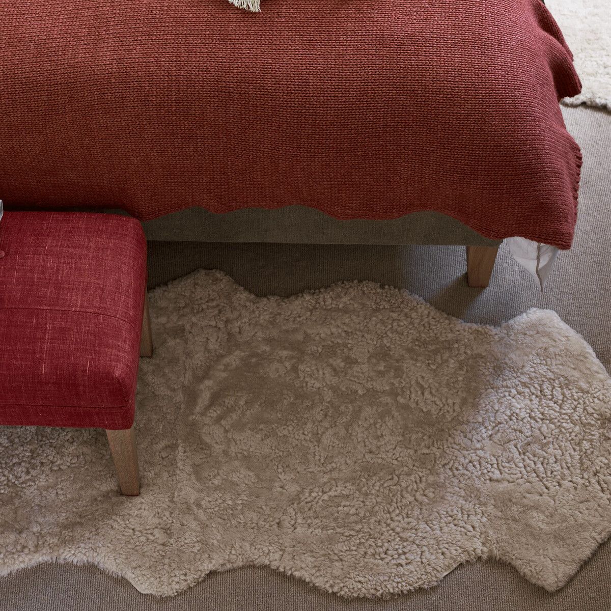 Merino Doppelt Hellgrau | Langhaar | 180x60 Hellgrau