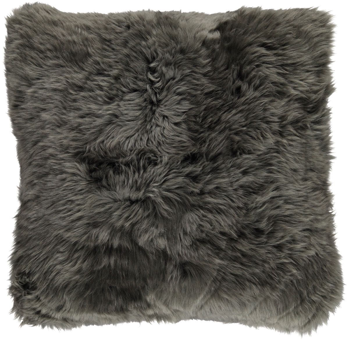 Lammfellkissen Premium | Langhaar | Neuseeland | 35x35 cm Heckengrün