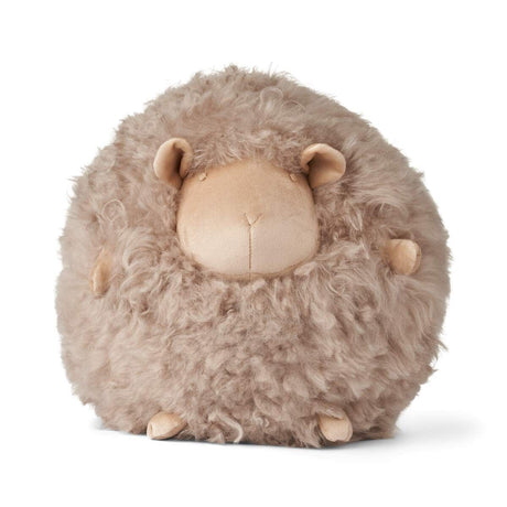 Cute Sheep | Kurzhaar | Neuseeland | Rundes Fellkissen Taupe