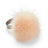 Ring m. Pompon | Nerz Pfirsich Pink