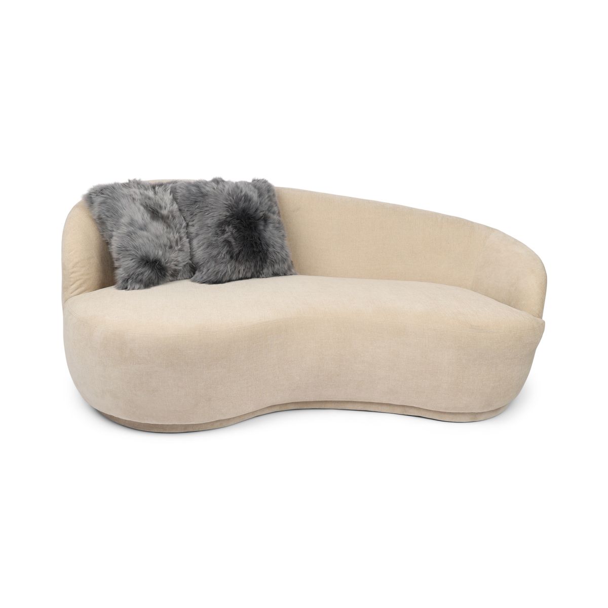 Fellkissenbezug | Langhaar | Neuseeland | 40x40 cm Stahl