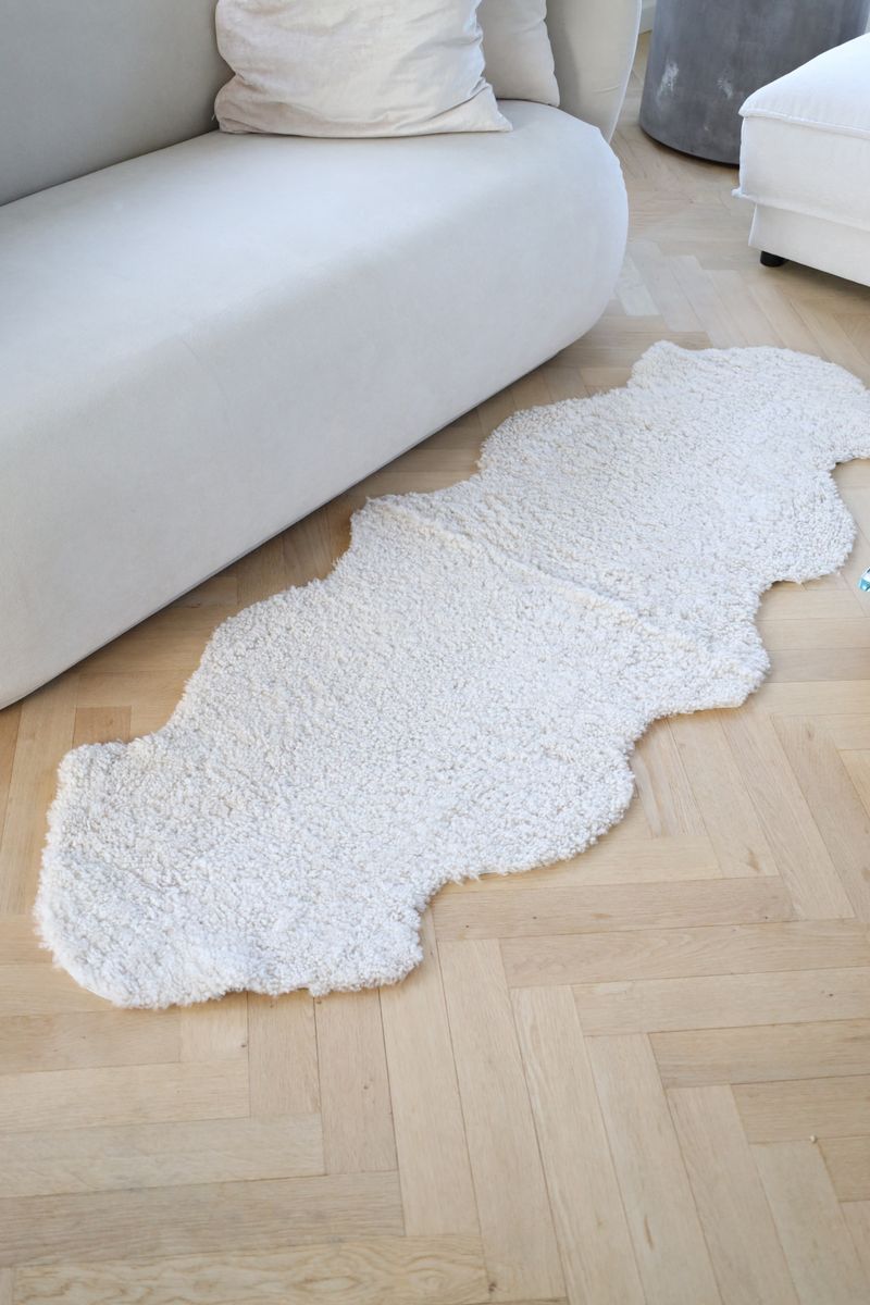 Doppeltes Lammfell | Kurzhaar | Neuseeland | 170x60 cm Beige